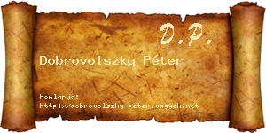 Dobrovolszky Péter névjegykártya