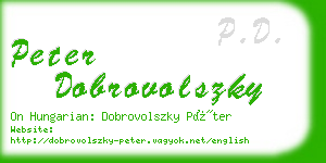 peter dobrovolszky business card